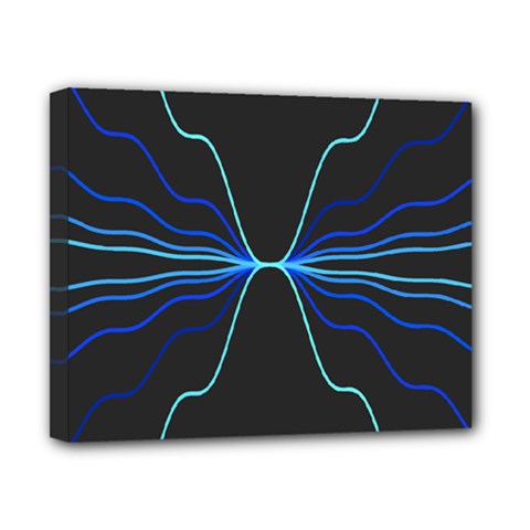 Sine Squared Line Blue Black Light Canvas 10  X 8  by Mariart