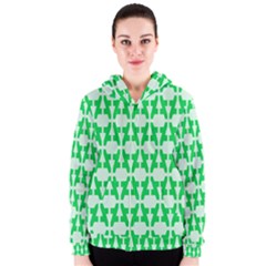 Sign Green A Women s Zipper Hoodie by Mariart