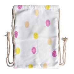 Stone Diamond Yellow Pink Brown Drawstring Bag (large) by Mariart