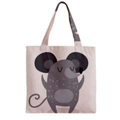 Tooth Bigstock Cute Cartoon Mouse Grey Animals Pest Zipper Grocery Tote Bag by Mariart