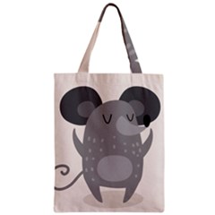 Tooth Bigstock Cute Cartoon Mouse Grey Animals Pest Zipper Classic Tote Bag by Mariart