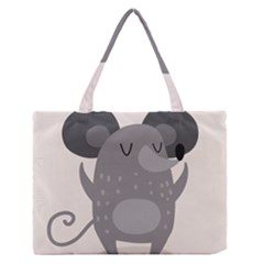 Tooth Bigstock Cute Cartoon Mouse Grey Animals Pest Medium Zipper Tote Bag by Mariart