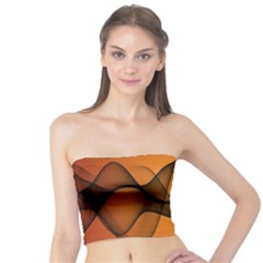 Transparent Waves Wave Orange Tube Top by Mariart