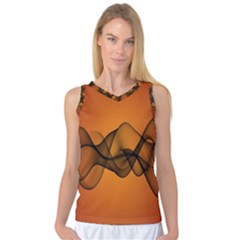 Transparent Waves Wave Orange Women s Basketball Tank Top by Mariart