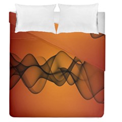 Transparent Waves Wave Orange Duvet Cover Double Side (queen Size) by Mariart