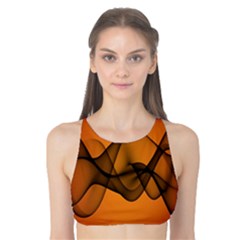 Transparent Waves Wave Orange Tank Bikini Top by Mariart