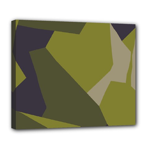 Unifom Camuflage Green Frey Purple Falg Deluxe Canvas 24  X 20   by Mariart