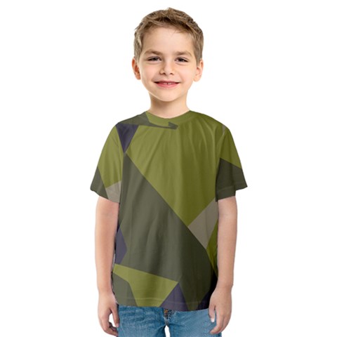 Unifom Camuflage Green Frey Purple Falg Kids  Sport Mesh Tee by Mariart