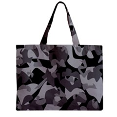 Urban Initial Camouflage Grey Black Zipper Mini Tote Bag by Mariart