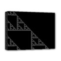 Triangle Black White Chevron Deluxe Canvas 16  x 12   View1