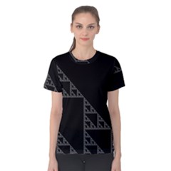 Triangle Black White Chevron Women s Cotton Tee