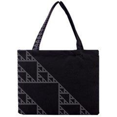 Triangle Black White Chevron Mini Tote Bag