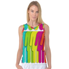 Trans Gender Purple Green Blue Yellow Red Orange Color Rainbow Sign Women s Basketball Tank Top by Mariart