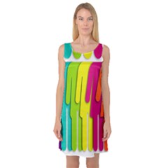 Trans Gender Purple Green Blue Yellow Red Orange Color Rainbow Sign Sleeveless Satin Nightdress by Mariart