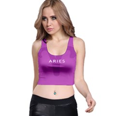 Zodiac Aries Racer Back Crop Top by Mariart