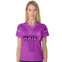 Zodiac Aries Women s V-Neck Sport Mesh Tee View1