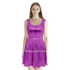 Zodiac Aries Split Back Mini Dress  by Mariart