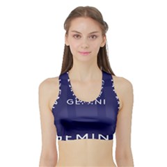 Zodiac Gemini Sports Bra With Border by Mariart