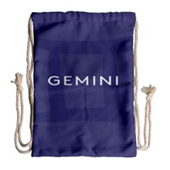 Zodiac Gemini Drawstring Bag (large) by Mariart