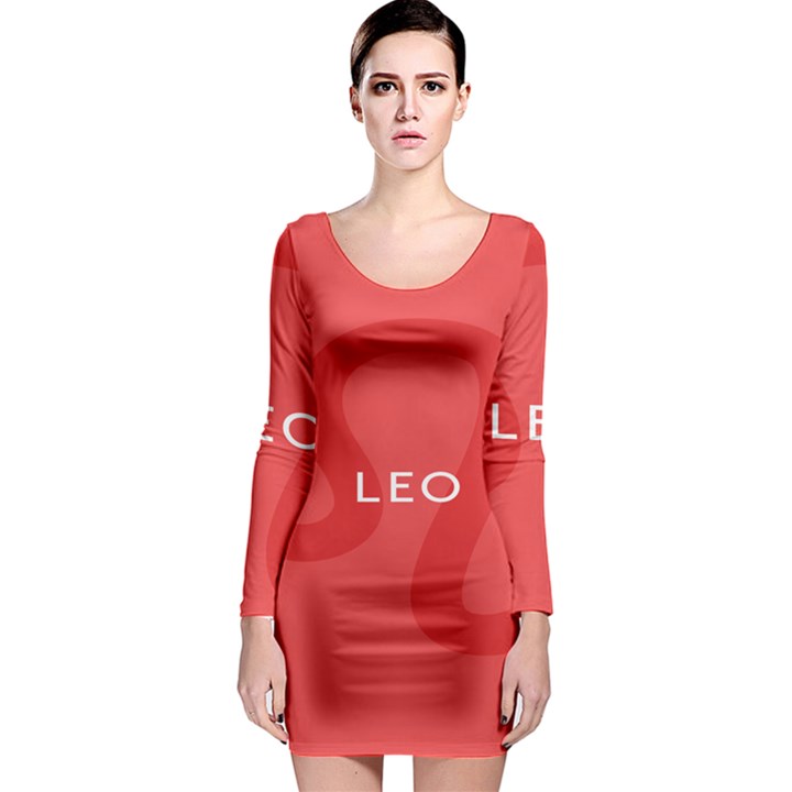 Zodiac Leo Long Sleeve Bodycon Dress