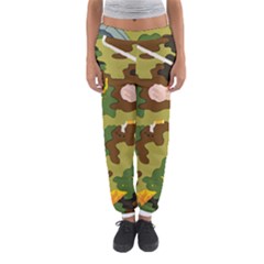 Urban Camo Green Brown Grey Pizza Strom Women s Jogger Sweatpants by Mariart