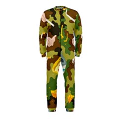 Urban Camo Green Brown Grey Pizza Strom Onepiece Jumpsuit (kids) by Mariart