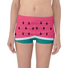 Watermelon Red Green White Black Fruit Reversible Bikini Bottoms by Mariart