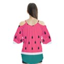 Watermelon Red Green White Black Fruit Flutter Tees View2