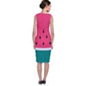 Watermelon Red Green White Black Fruit Sleeveless Velvet Midi Dress View2