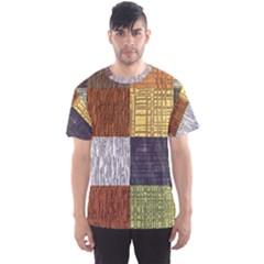 Blocky Filters Yellow Brown Purple Red Grey Color Rainbow Men s Sport Mesh Tee