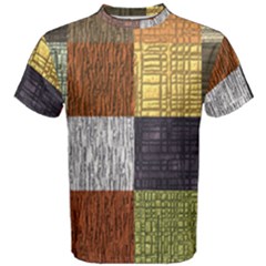 Blocky Filters Yellow Brown Purple Red Grey Color Rainbow Men s Cotton Tee by Mariart