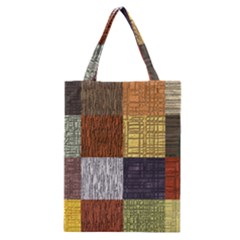 Blocky Filters Yellow Brown Purple Red Grey Color Rainbow Classic Tote Bag by Mariart