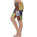 Blocky Filters Yellow Brown Purple Red Grey Color Rainbow Cropped Leggings  View2