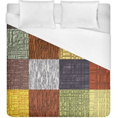 Blocky Filters Yellow Brown Purple Red Grey Color Rainbow Duvet Cover (king Size) by Mariart