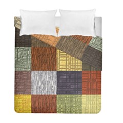 Blocky Filters Yellow Brown Purple Red Grey Color Rainbow Duvet Cover Double Side (full/ Double Size) by Mariart