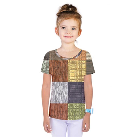 Blocky Filters Yellow Brown Purple Red Grey Color Rainbow Kids  One Piece Tee by Mariart