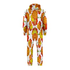 Colorful Stylized Floral Pattern Hooded Jumpsuit (kids) by dflcprintsclothing