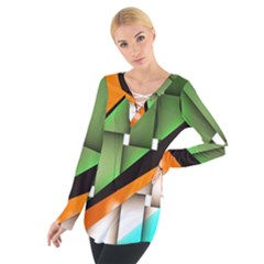 Abstract Wallpapers Women s Tie Up Tee by Simbadda