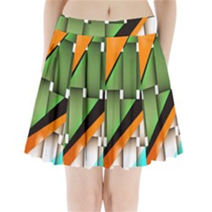 Abstract Wallpapers Pleated Mini Skirt by Simbadda