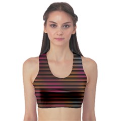 Colorful Venetian Blinds Effect Sports Bra by Simbadda