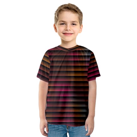 Colorful Venetian Blinds Effect Kids  Sport Mesh Tee by Simbadda