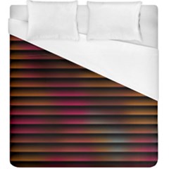 Colorful Venetian Blinds Effect Duvet Cover (king Size) by Simbadda