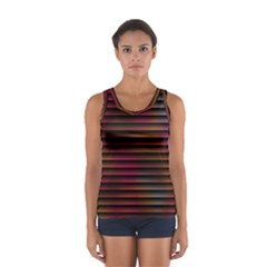 Colorful Venetian Blinds Effect Women s Sport Tank Top  by Simbadda