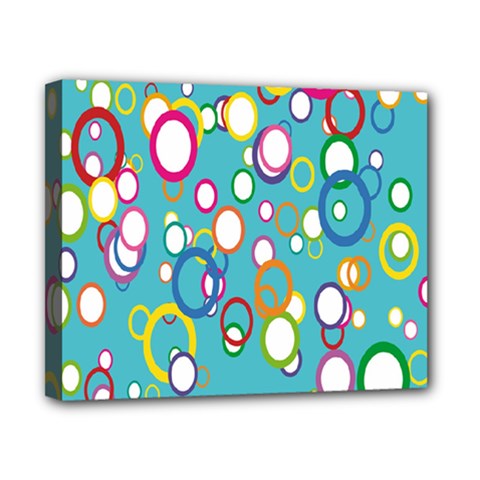 Circles Abstract Color Canvas 10  X 8  by Simbadda