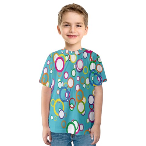 Circles Abstract Color Kids  Sport Mesh Tee by Simbadda