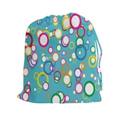 Circles Abstract Color Drawstring Pouches (xxl) by Simbadda