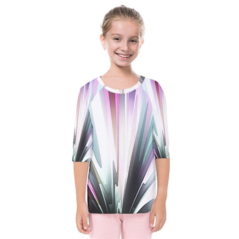 Flower Petals Abstract Background Wallpaper Kids  Quarter Sleeve Raglan Tee by Simbadda