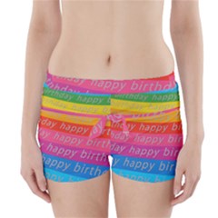 Colorful Happy Birthday Wallpaper Boyleg Bikini Wrap Bottoms by Simbadda