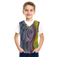 Fractal In Purple Gold And Green Kids  Sportswear