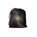 Colorful Waves With Lights Abstract Multicolor Waves With Bright Lights Background Drawstring Pouches (Medium)  View2